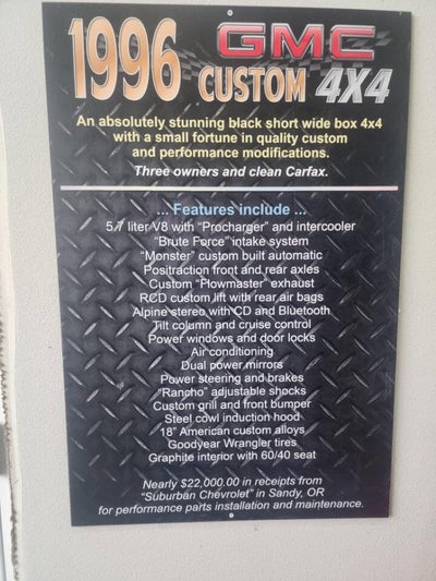 1996 GMC Sierra 1500 SHORT BED